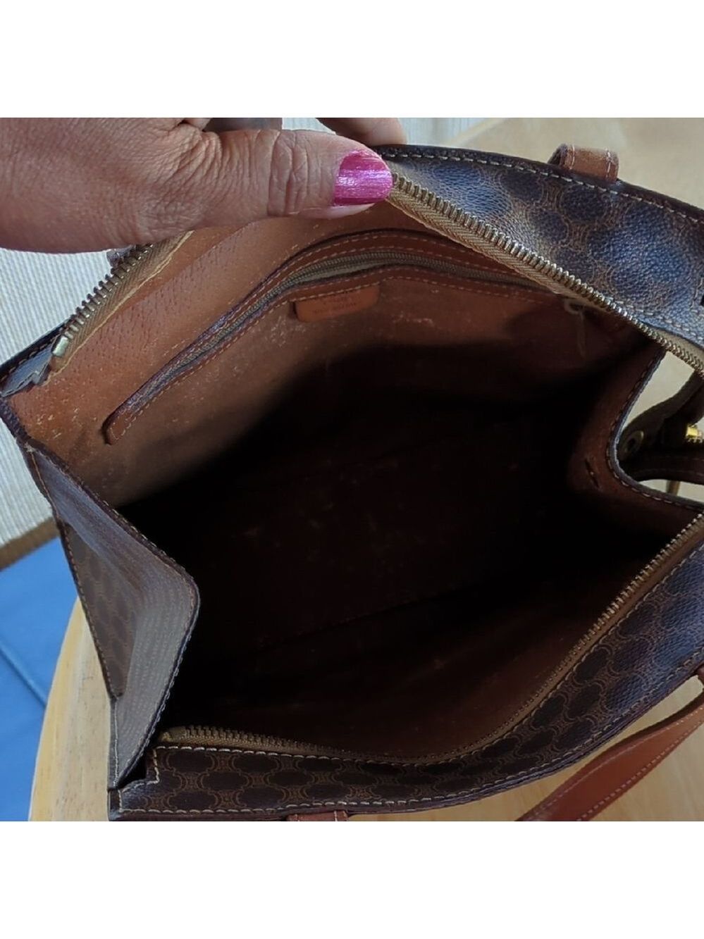 Vintage Celine Macadam Authentic Brown Classic Tote - Picture 9 of 14